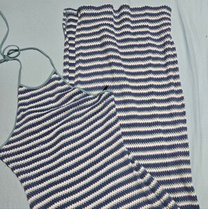 Striped Halter Maxi Dress